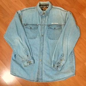 Harley Davidson long sleeve denim shirt XL Great Condition